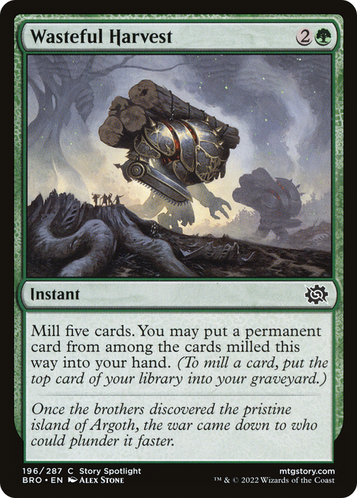 Wasteful Harvest (BRO-196) [The Brothers' War] Foil MTG Single Wizards of the Coast