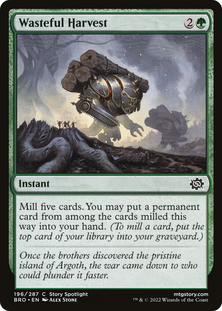 Wasteful Harvest (BRO-196) [The Brothers' War] MTG Single Wizards of the Coast