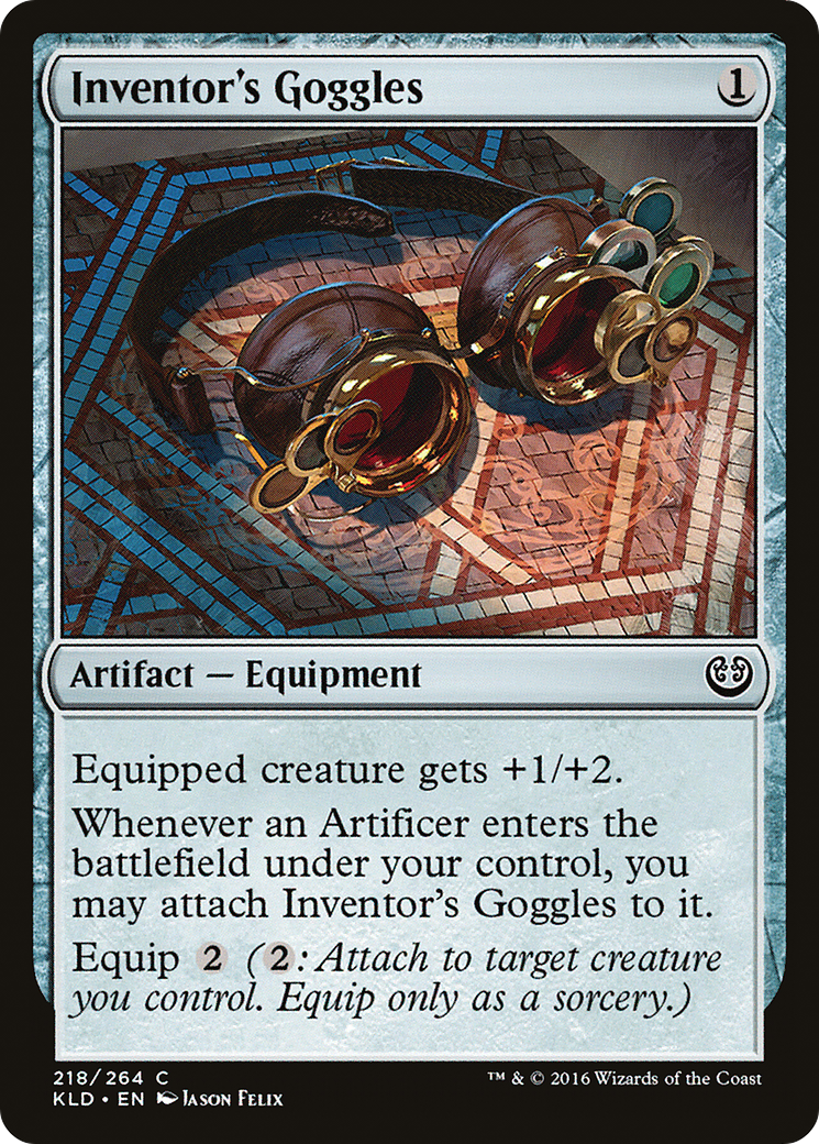 Inventor's Goggles (KLD-218) [Kaladesh] Foil MTG Single Wizards of the Coast