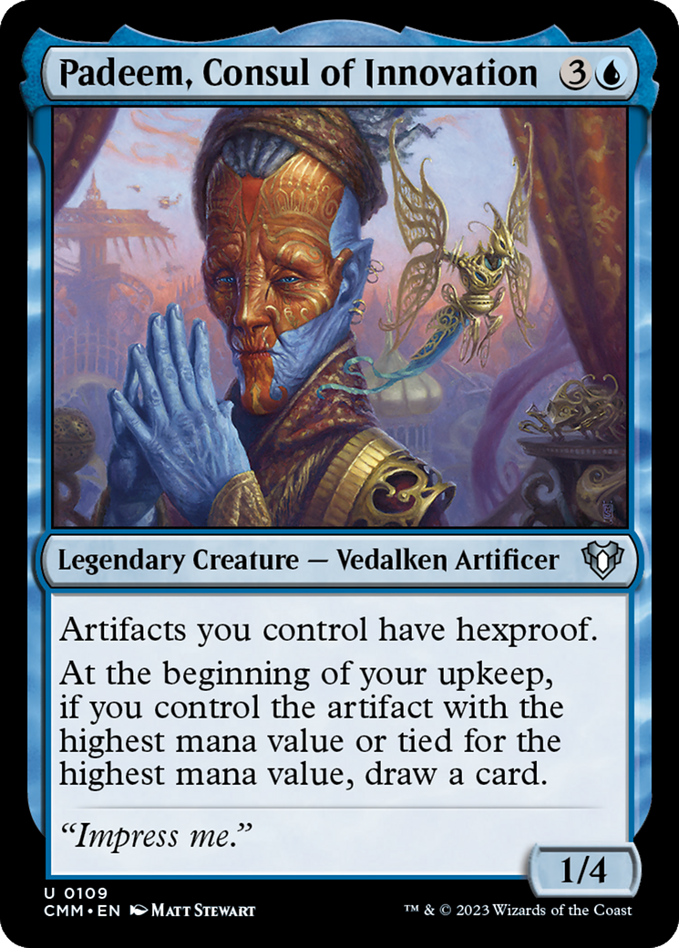 Padeem, Consul of Innovation (CMM-109) [Commander Masters] MTG Single Wizards of the Coast