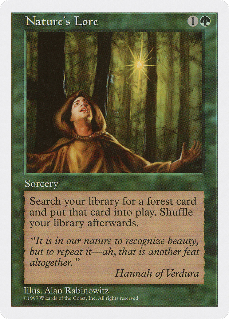 Nature's Lore [Fifth Edition] MTG Single Magic: The Gathering   