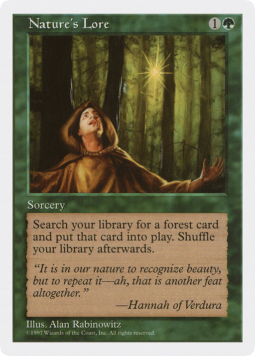 Nature's Lore (5ED-316) [Fifth Edition] MTG Single Wizards of the Coast