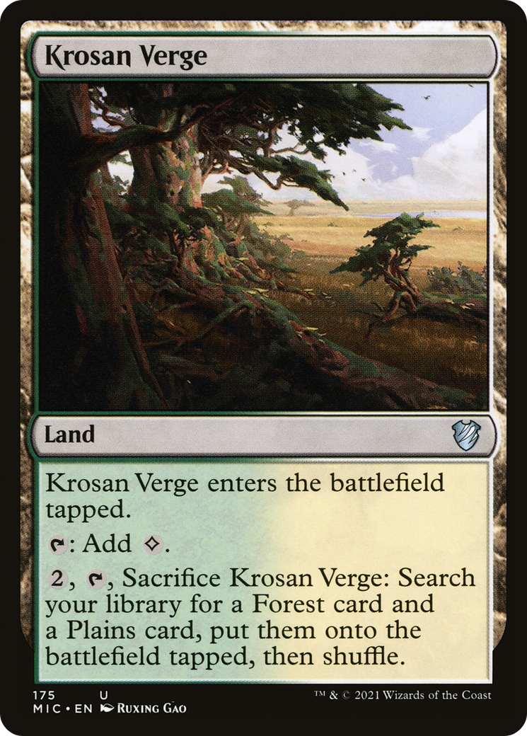 Krosan Verge (MIC-175) [Midnight Hunt Commander] MTG Single Wizards of the Coast
