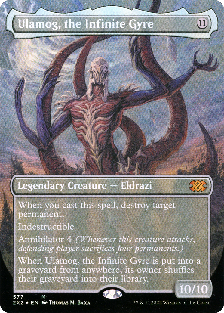 Ulamog, the Infinite Gyre (Textured Foil) (2X2-577) [Double Masters 2022] (Borderless) Foil MTG Single Wizards of the Coast