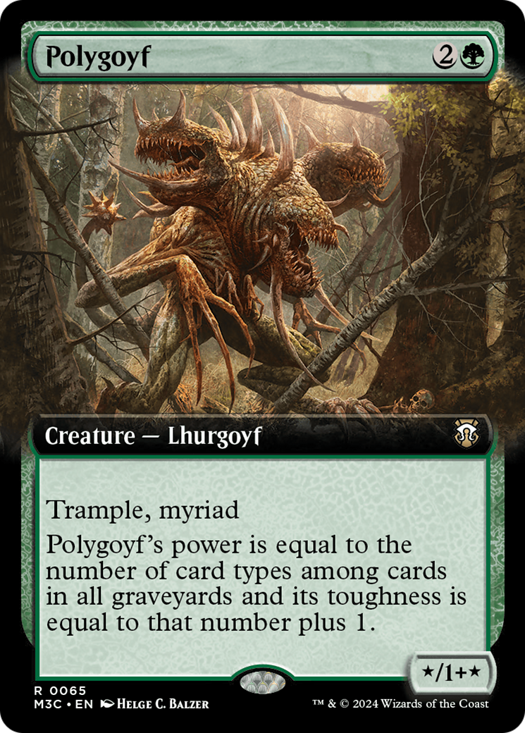 Polygoyf (M3C-065) [Modern Horizons 3 Commander] (Extended Art) MTG Single Wizards of the Coast