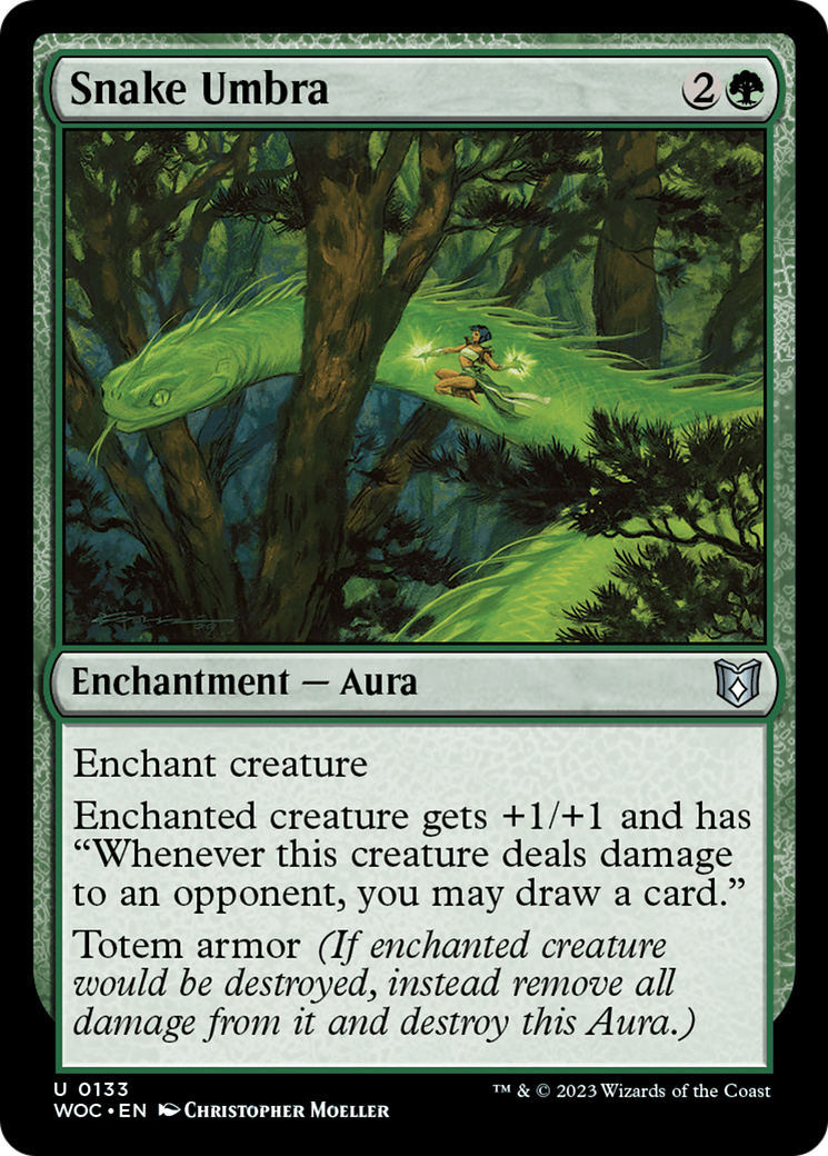 Snake Umbra (WOC-133) [Wilds of Eldraine Commander] MTG Single Wizards of the Coast