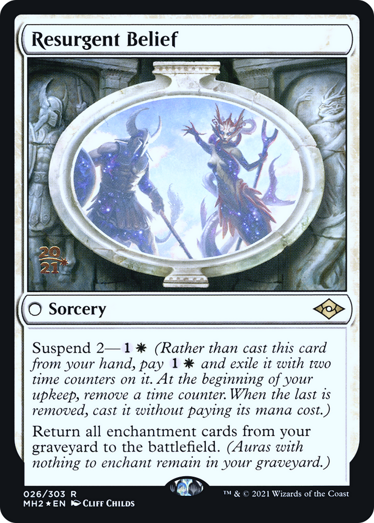 Resurgent Belief (PRE-026) [Modern Horizons 2 Promos] Foil MTG Single Wizards of the Coast