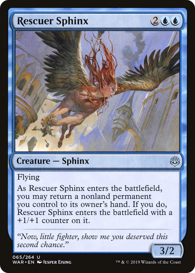 Rescuer Sphinx (WAR-065) [War of the Spark] MTG Single Wizards of the Coast