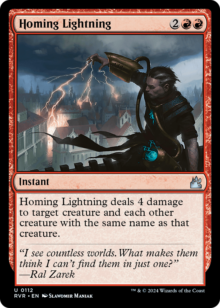 Homing Lightning (RVR-112) [Ravnica Remastered] Foil MTG Single Wizards of the Coast