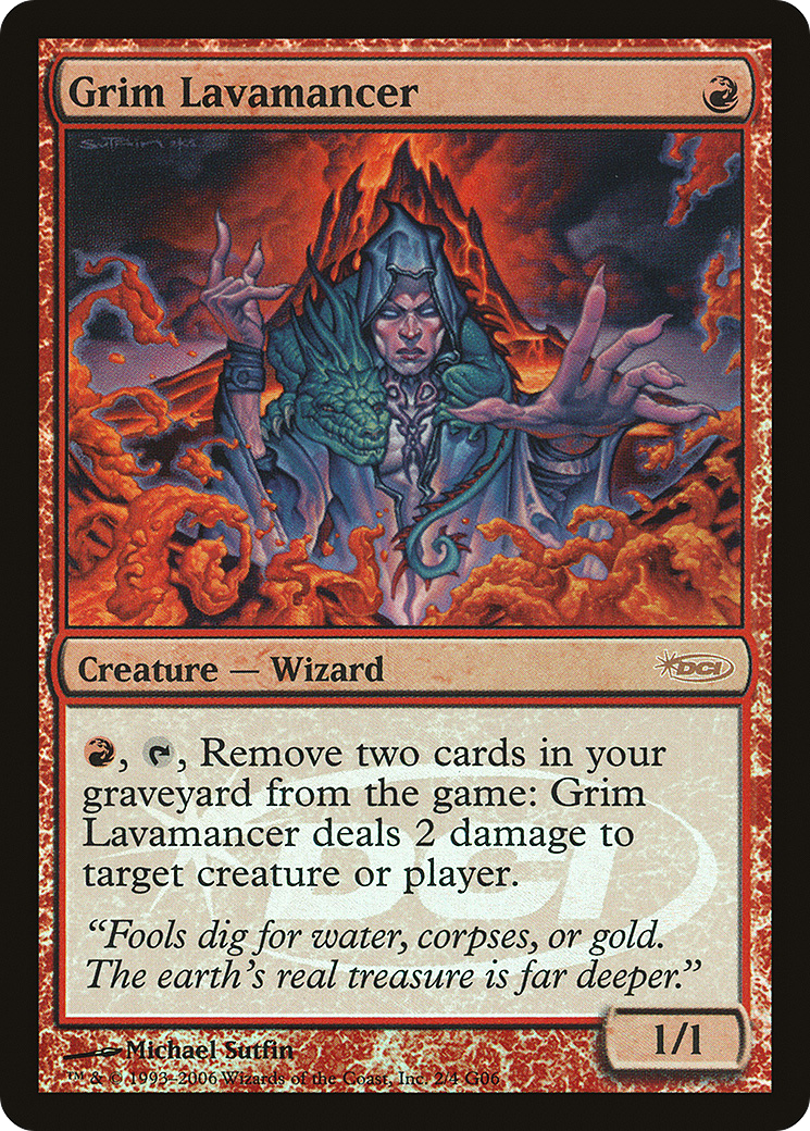Grim Lavamancer (JDG-002) [Misc] Judge Gift Cards 2006 Foil MTG Single Wizards of the Coast