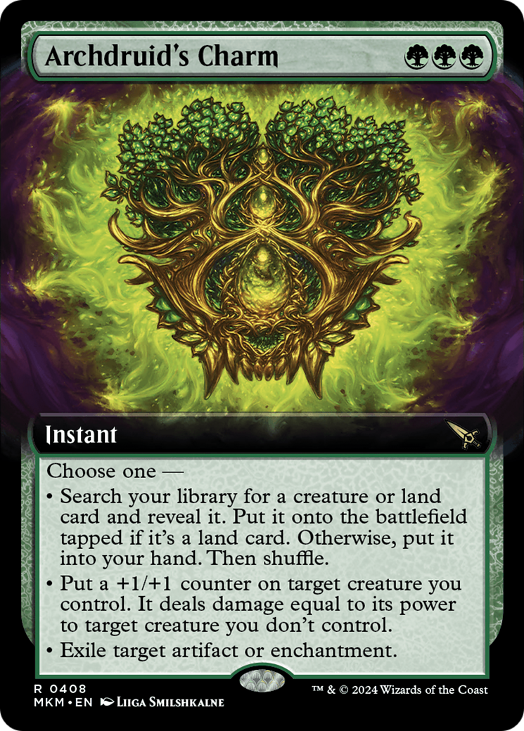 Archdruid's Charm (MKM-408) [Murders at Karlov Manor] (Extended Art) Foil MTG Single Wizards of the Coast