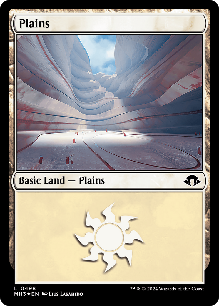 Plains (0498) (Ripple Foil) (MH3-498) [Modern Horizons 3] Foil MTG Single Wizards of the Coast