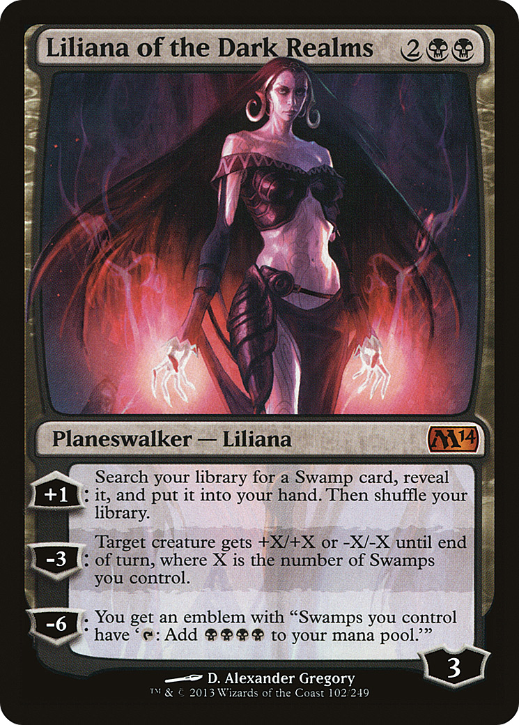 Liliana of the Dark Realms (M14-102) [Magic 2014] MTG Single Wizards of the Coast