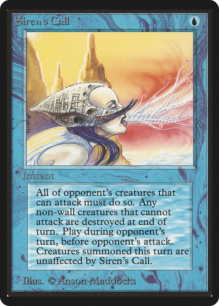 Siren's Call (LEB-078) [Oldschool] Limited Edition Beta MTG Single Wizards of the Coast