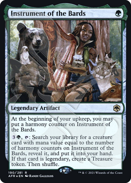 Instrument of the Bards (AFR&-190) [Adventures in the Forgotten Realms Promos] Foil MTG Single Wizards of the Coast