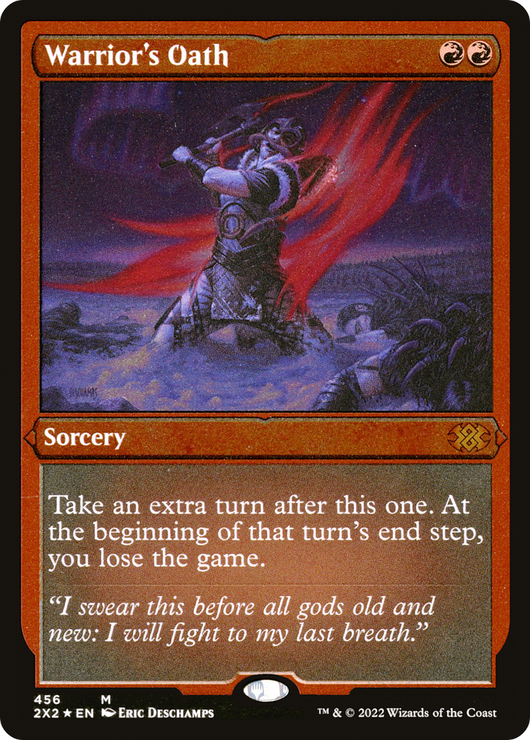 Warrior's Oath (Foil Etched) (2X2-456) [Double Masters 2022] Foil MTG Single Wizards of the Coast