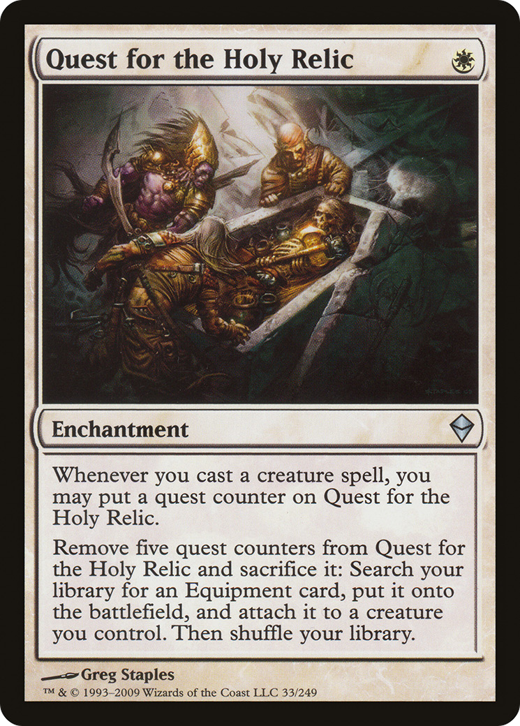 Quest for the Holy Relic [Zendikar] MTG Single Magic: The Gathering   