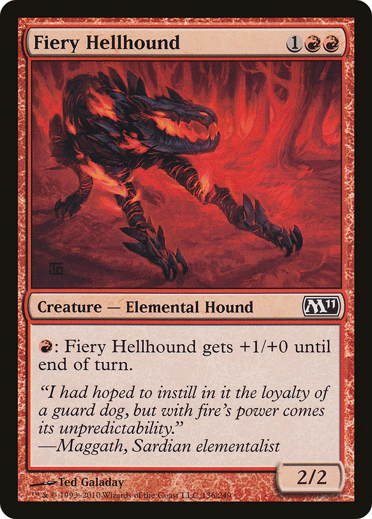 Fiery Hellhound (M11-136) [Magic 2011] Foil MTG Single Wizards of the Coast
