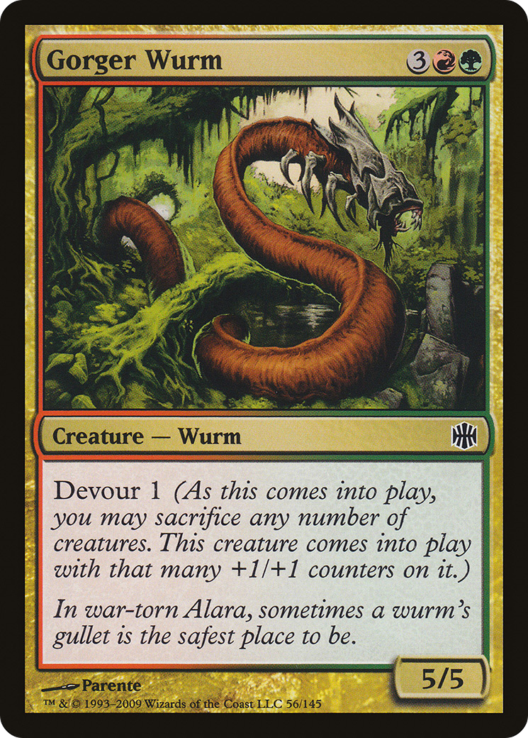Gorger Wurm [Alara Reborn] MTG Single Magic: The Gathering