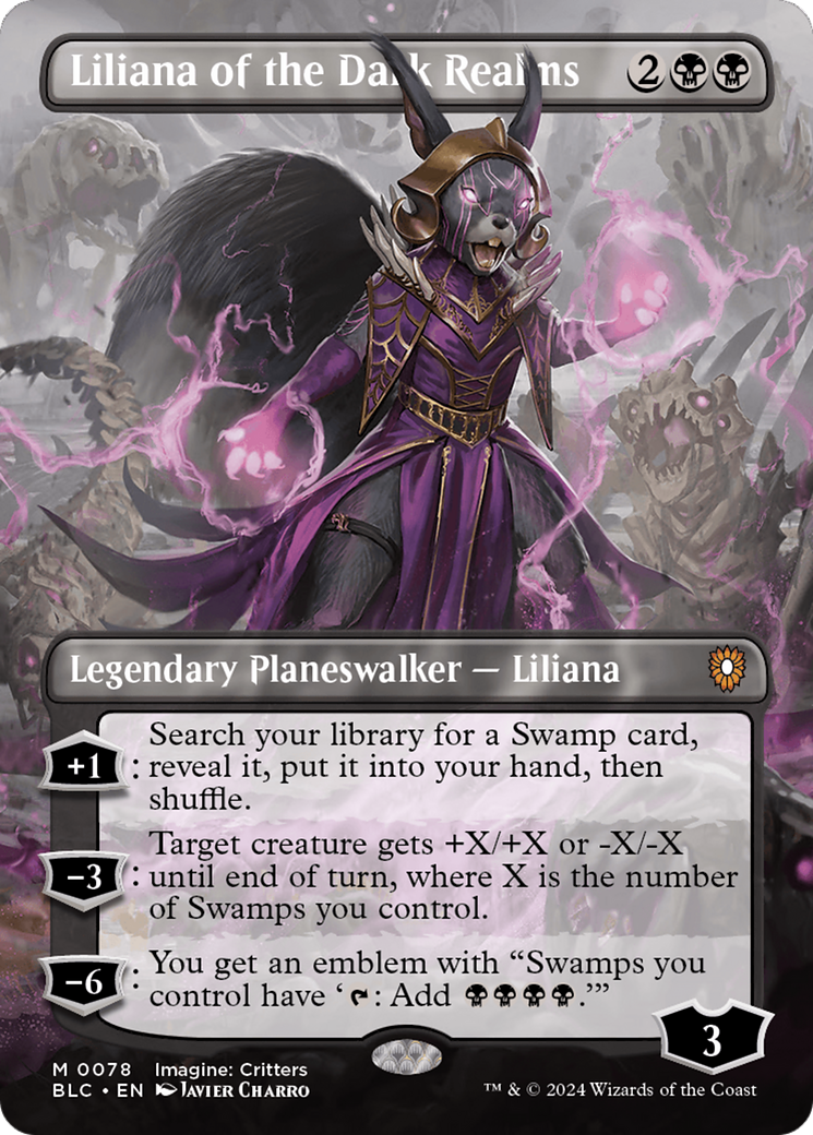 Liliana of the Dark Realms (BLC-078) [Bloomburrow Commander] (Borderless) MTG Single Wizards of the Coast