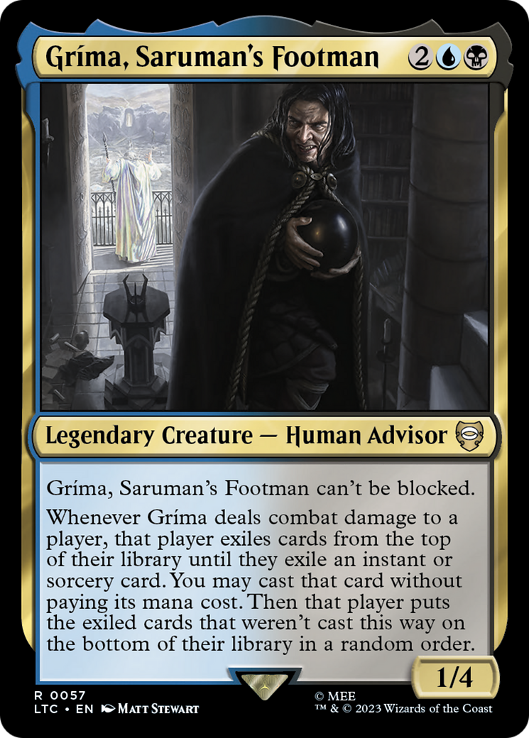 Grima, Saruman's Footman (LTC-057) [Tales of Middle-earth Commander] MTG Single Wizards of the Coast