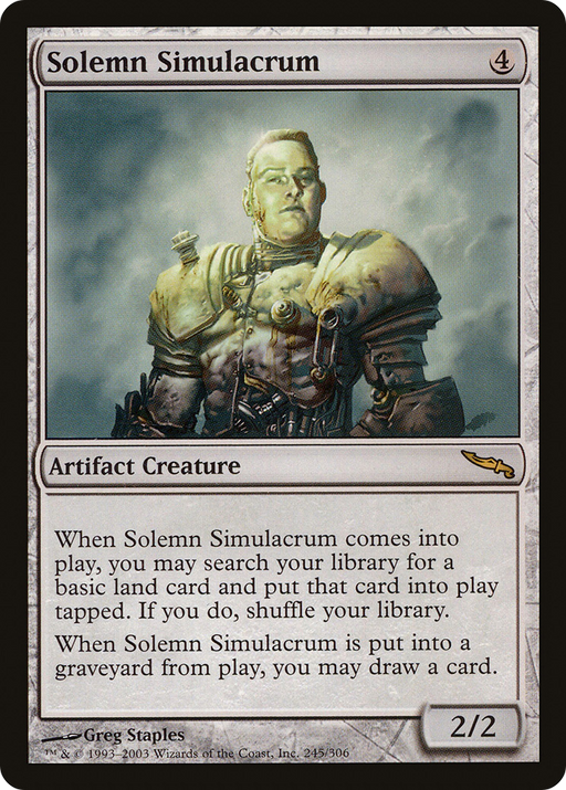 Solemn Simulacrum (MRD-245) [Mirrodin] MTG Single Wizards of the Coast