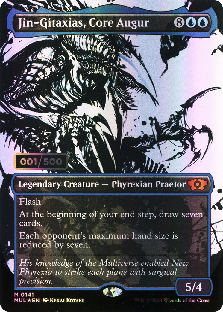 Jin-Gitaxias, Core Augur (MUL-141Z) [Multiverse Legends] (Showcase) (Borderless) Foil MTG Single Wizards of the Coast