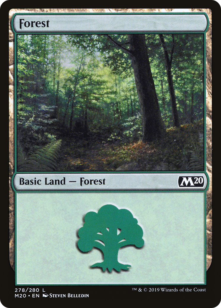 Forest (M20-278) [Core Set 2020] Foil MTG Single Wizards of the Coast