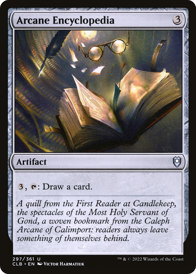 Arcane Encyclopedia (CLB-297) [Commander Legends: Battle for Baldur's Gate] Foil MTG Single Wizards of the Coast