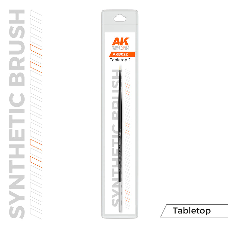 AK Interactive: Synthetic Tabletop Brush - 2 Hobby Brushes AK INTERACTIVE