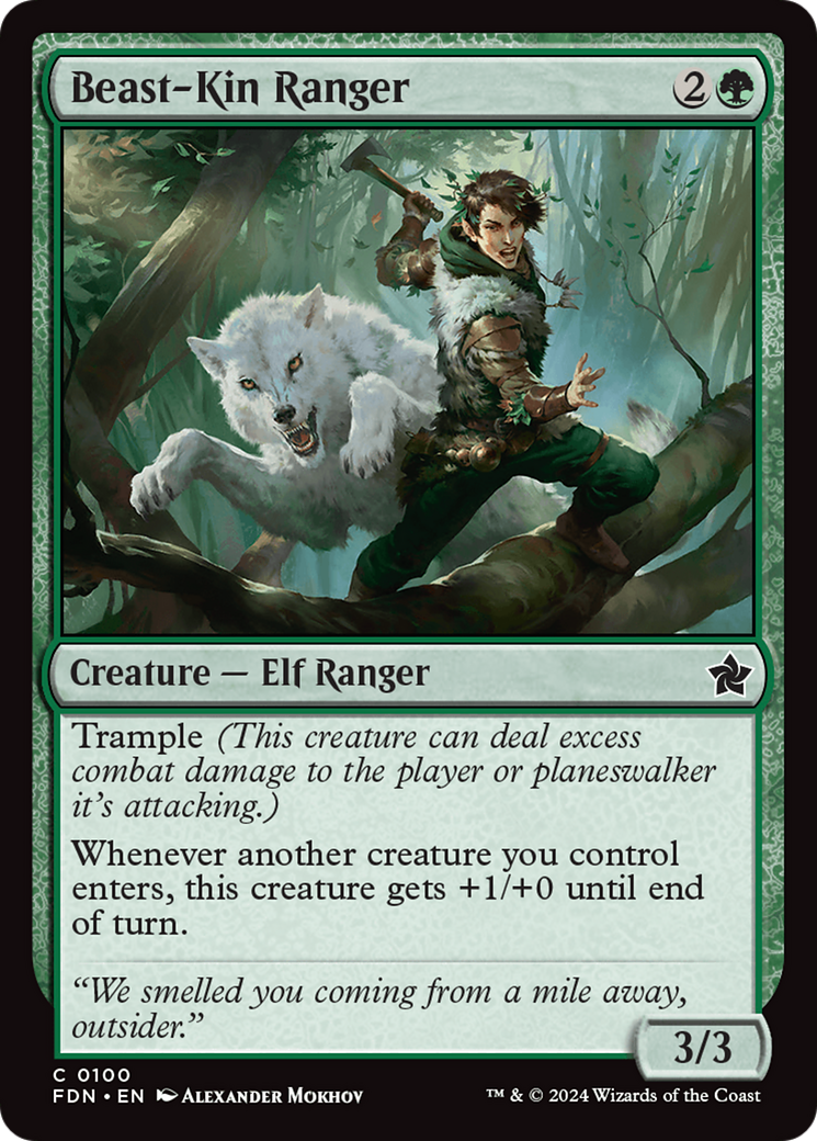 Beast-Kin Ranger (FDN-100) [Foundations] Foil MTG Single Wizards of the Coast