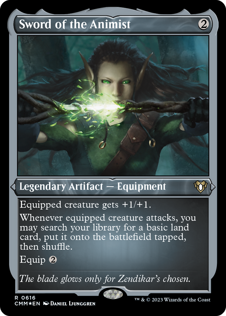 Sword of the Animist (CMM-616) [Commander Masters] Etched Foil MTG Single Wizards of the Coast