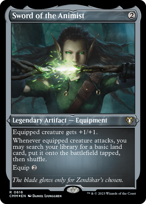 Sword of the Animist (CMM-616) [Commander Masters] Etched Foil MTG Single Wizards of the Coast