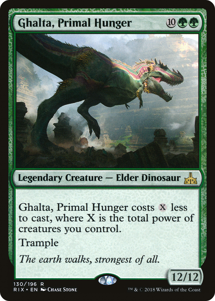 Ghalta, Primal Hunger (RIX-130) [Rivals of Ixalan] Foil MTG Single Wizards of the Coast