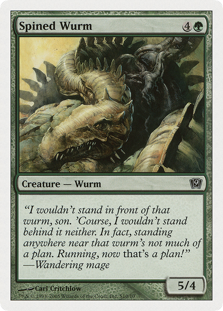 Spined Wurm (9ED-S10) [Ninth Edition] MTG Single Wizards of the Coast