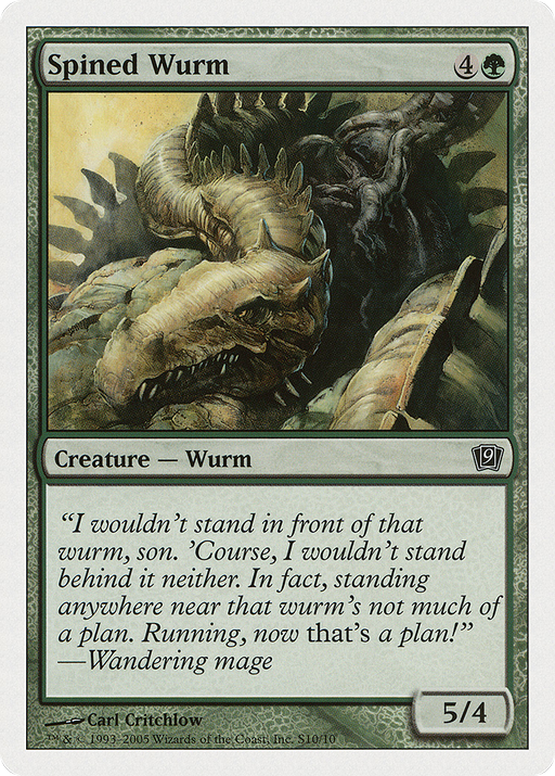 Spined Wurm (9ED-S10) [Ninth Edition] MTG Single Wizards of the Coast
