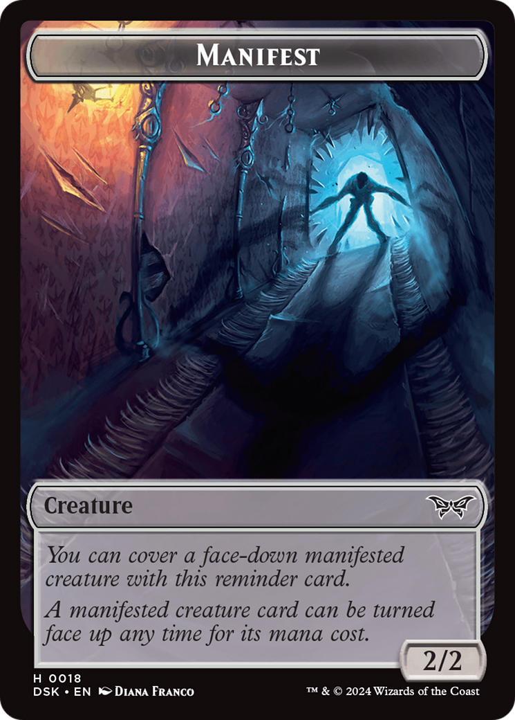 Manifest (TDSK-018) [Tokens] Duskmourn: House of Horror Tokens Foil MTG Single Wizards of the Coast