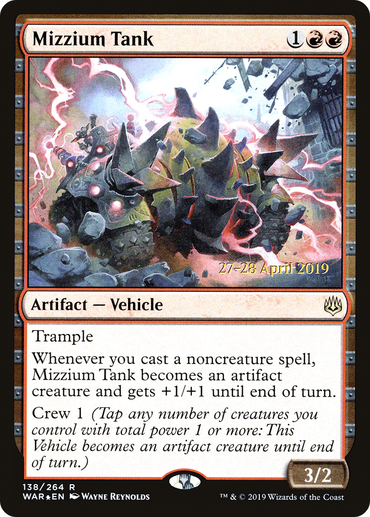 Mizzium Tank [War of the Spark Prerelease Promos] MTG Single Magic: The Gathering