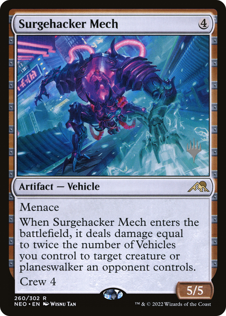 Surgehacker Mech (PPNEO-260P) [Kamigawa: Neon Dynasty Promos] MTG Single Wizards of the Coast