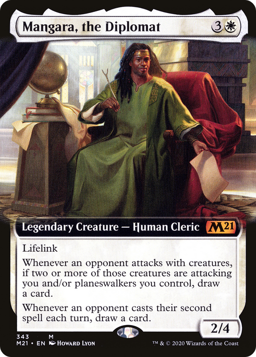 Mangara, the Diplomat (M21-343) [Core Set 2021] (Extended Art) MTG Single Wizards of the Coast