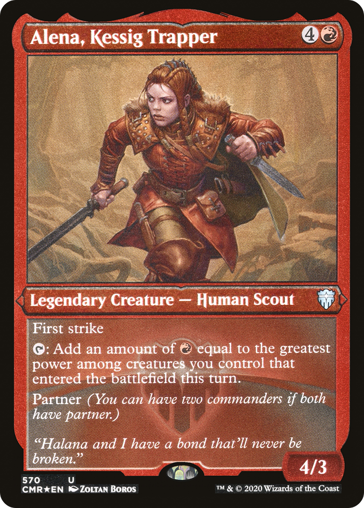 Alena, Kessig Trapper (Foil Etched) (CMR-570) [Commander Legends] Foil MTG Single Wizards of the Coast
