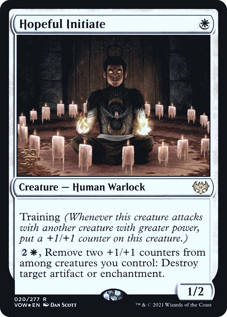 Hopeful Initiate (PRE-20S) [Innistrad: Crimson Vow Promos] Foil MTG Single Wizards of the Coast