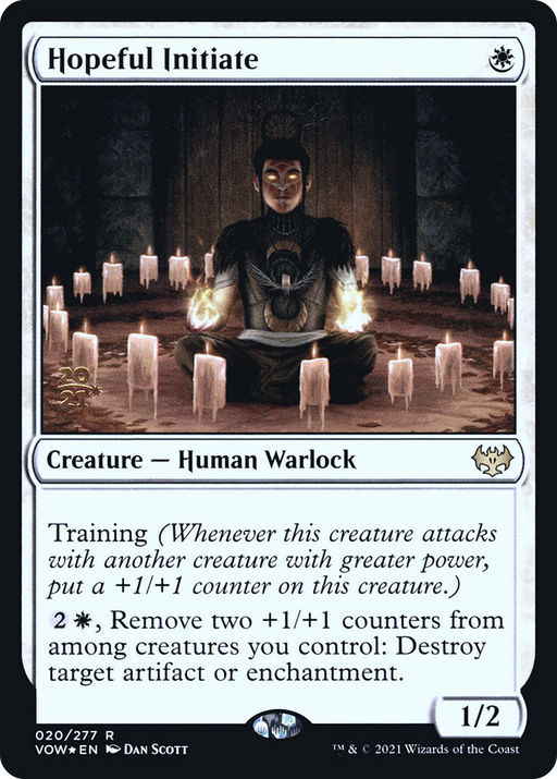 Hopeful Initiate (PRE-20S) [Innistrad: Crimson Vow Promos] Foil MTG Single Wizards of the Coast