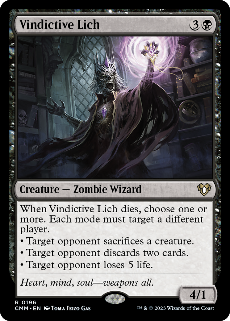 Vindictive Lich (CMM-196) [Commander Masters] MTG Single Wizards of the Coast