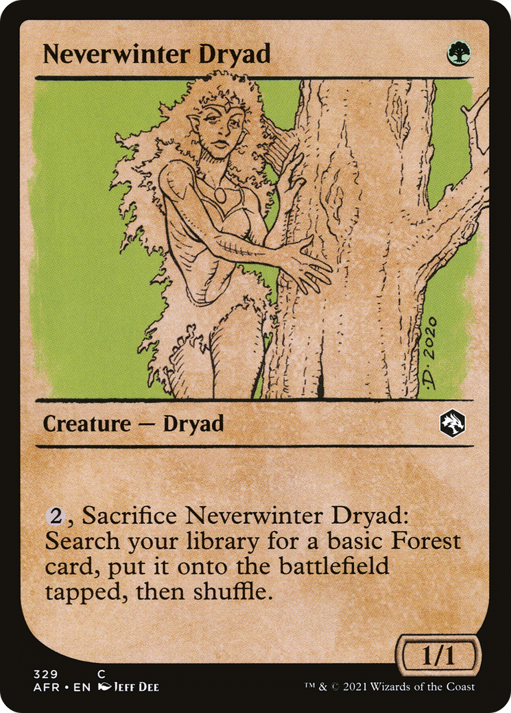 Neverwinter Dryad (AFR-329) [Adventures in the Forgotten Realms] (Showcase) Foil MTG Single Wizards of the Coast