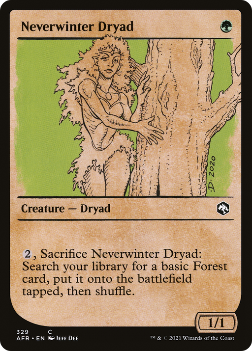 Neverwinter Dryad (AFR-329) [Adventures in the Forgotten Realms] (Showcase) MTG Single Wizards of the Coast