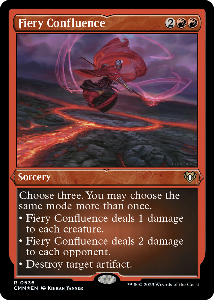 Fiery Confluence (CMM-536) [Commander Masters] Etched Foil MTG Single Wizards of the Coast
