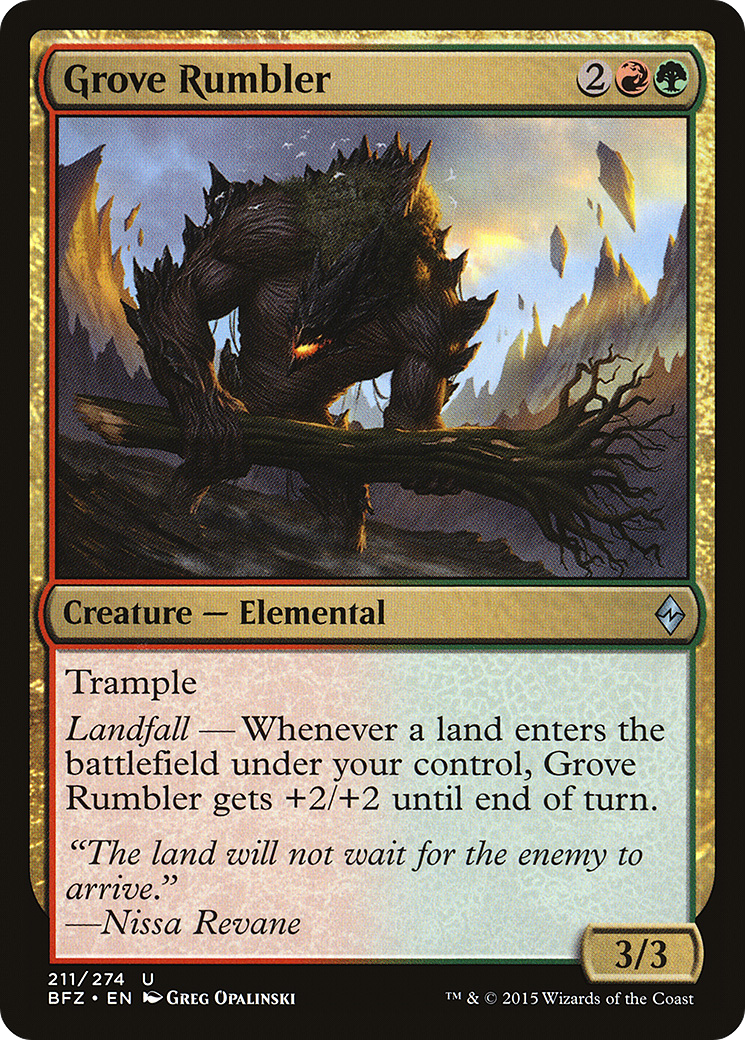 Grove Rumbler (BFZ-211) [Battle for Zendikar] MTG Single Wizards of the Coast