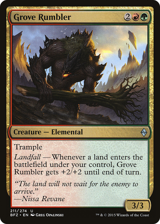 Grove Rumbler (BFZ-211) [Battle for Zendikar] MTG Single Wizards of the Coast