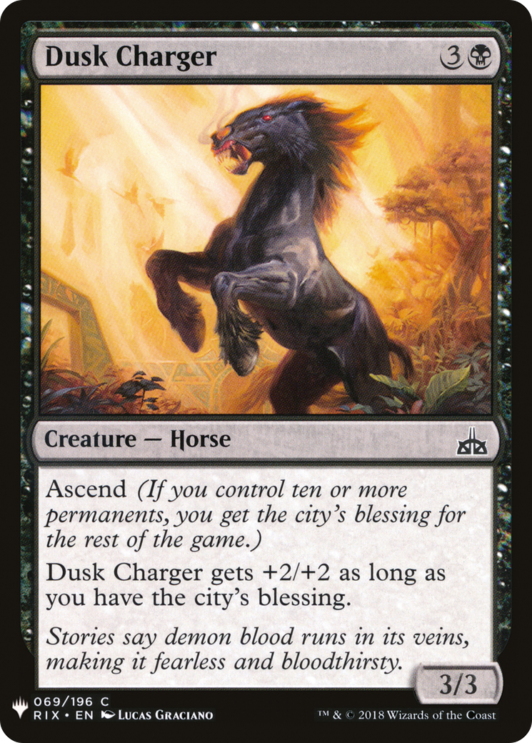 Dusk Charger (LIST-RIX-69) [Mystery Booster] The List MTG Single Wizards of the Coast